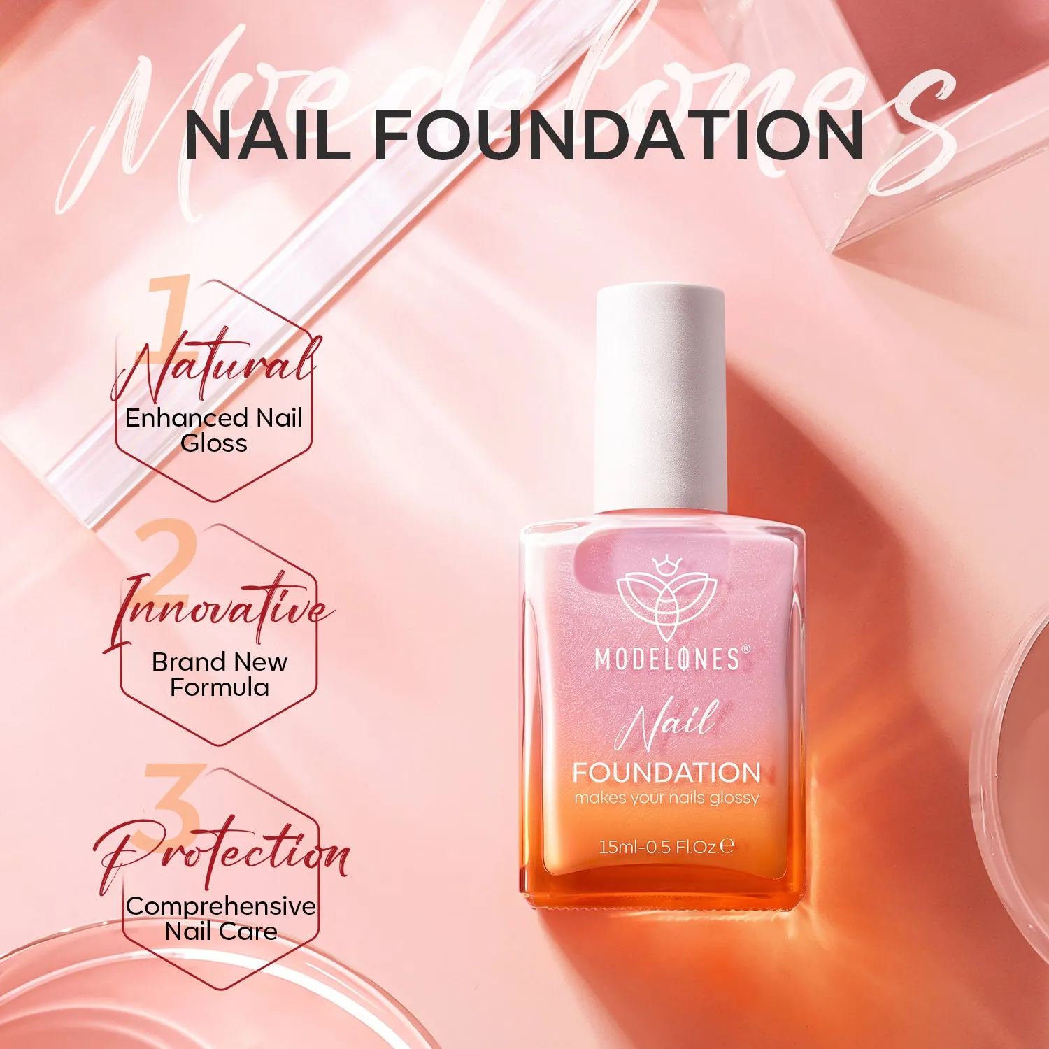 modelones Sparkle Pink nagelvård 15 ml rosa