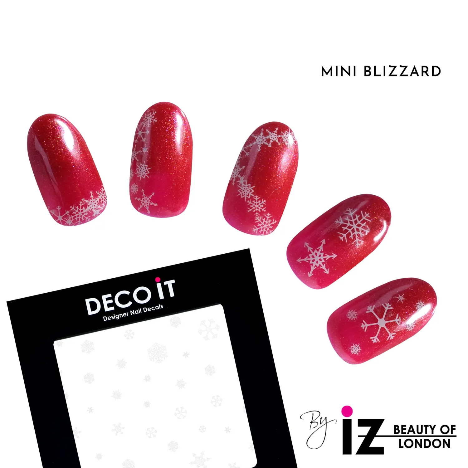 IZ Beauty Snowflake Blizzard nageldekaler mini snöflinga
