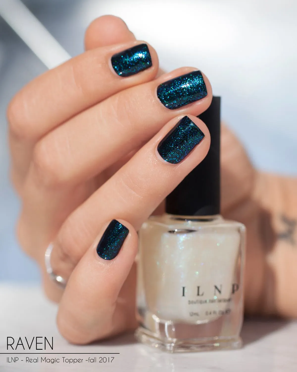 ILNP Real Magic Raven topper nagellack teal-lila skiftande