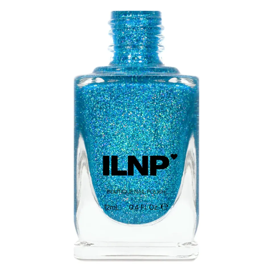 ILNP Surfboard nagellack turkos holografisk