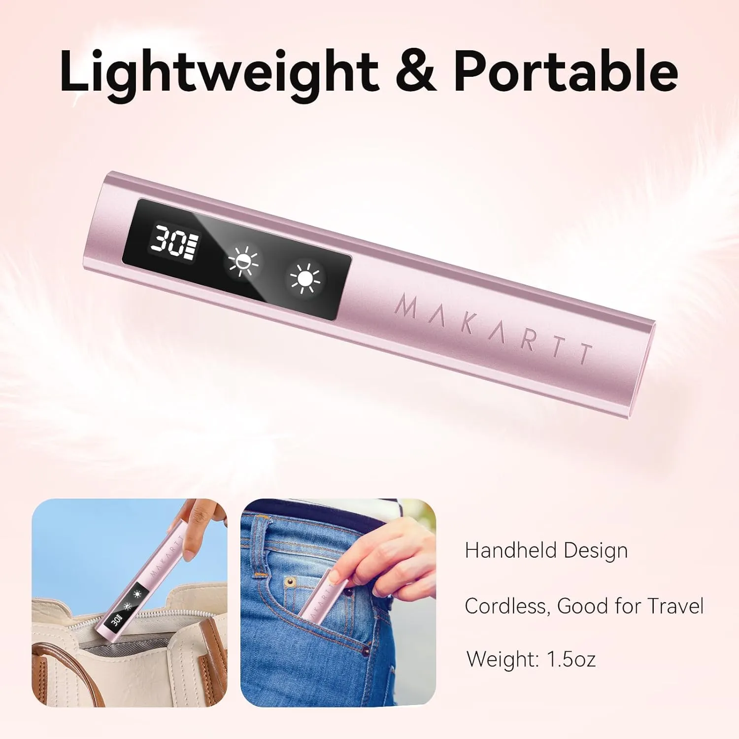 Makartt Handheld UV-nagellampa smärtfritt läge