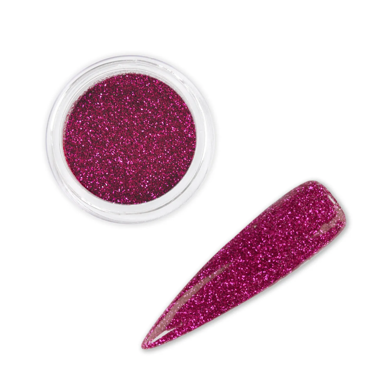 Iz Beauty Magenta nagelglitter bionedbrytbart fint 6 g