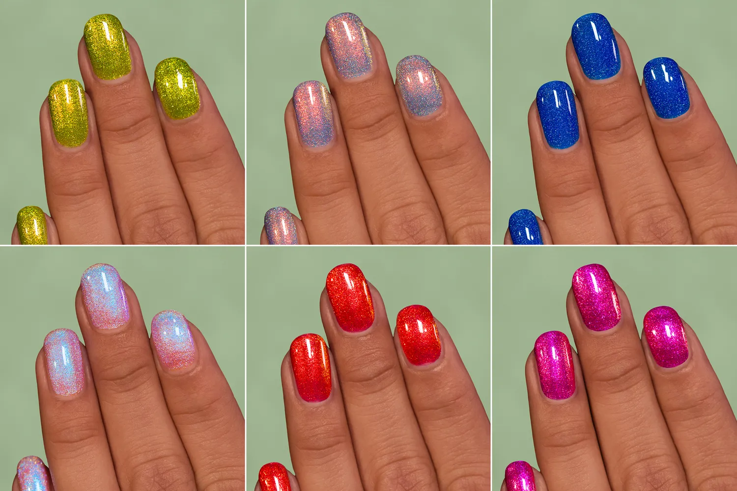 ILNP Wildflowers nagellack 6-pack skiftande skimmer