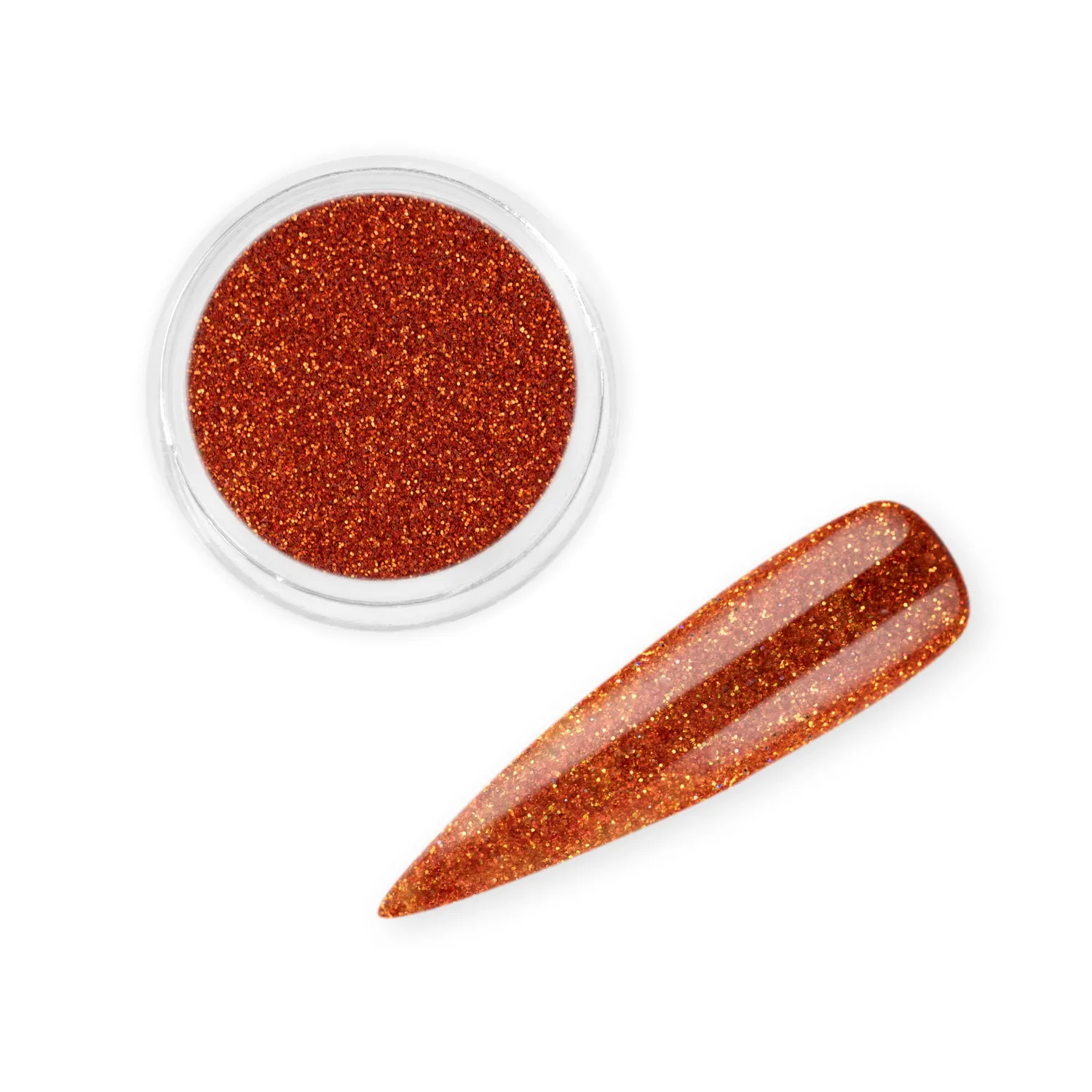 Iz Beauty Firework nagelglitter 6g mörkorange holo