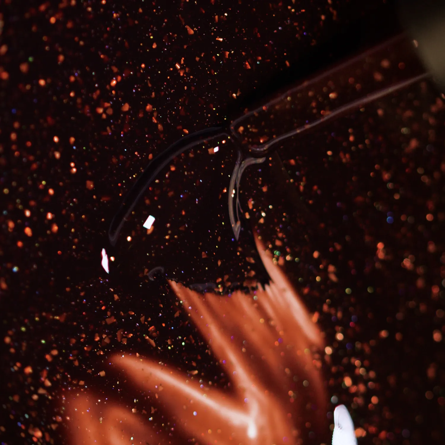 ILNP Slow Burn nagellack brun kopparflakes