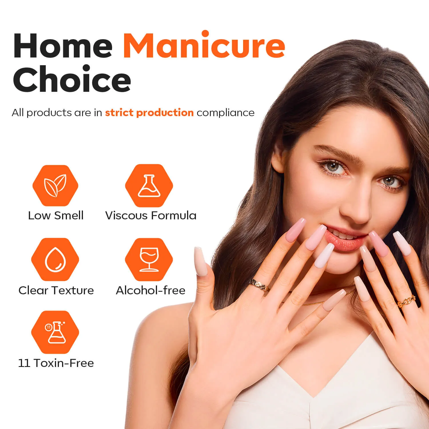 Modelones Non-sticky Solid Extension Gel polygel clear stark