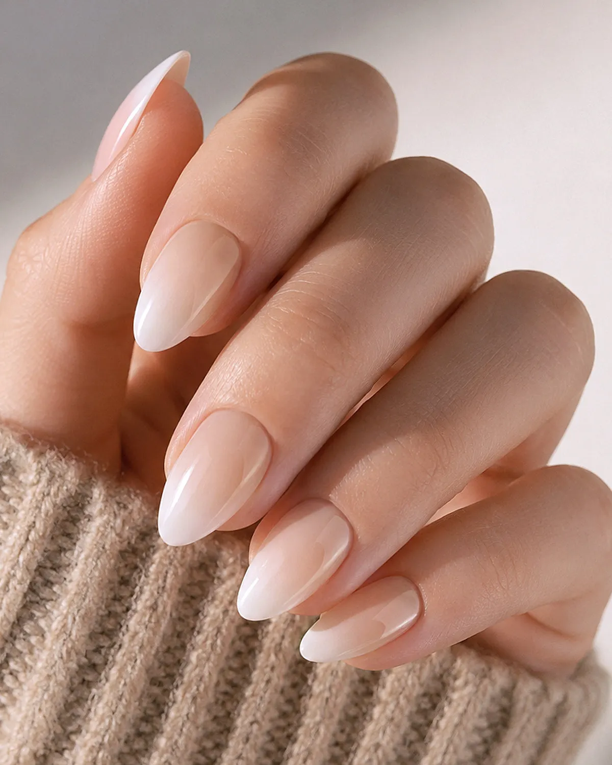 Makartt Bare Filter Press On Nails French ombré