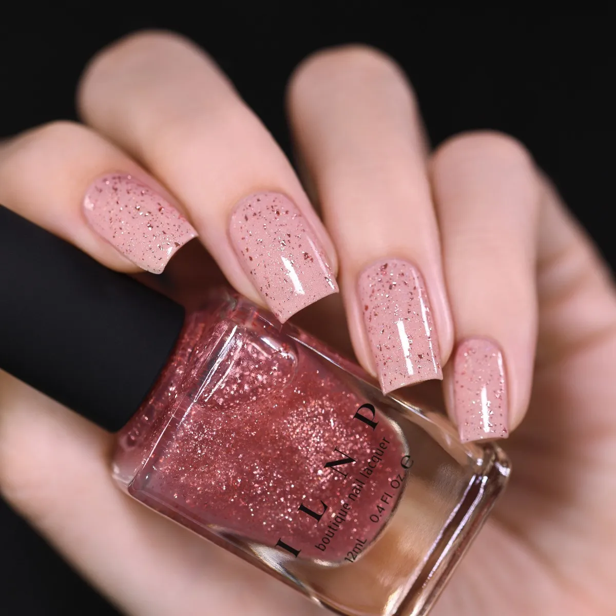 ILNP Empress nagellack rosa flakie topper