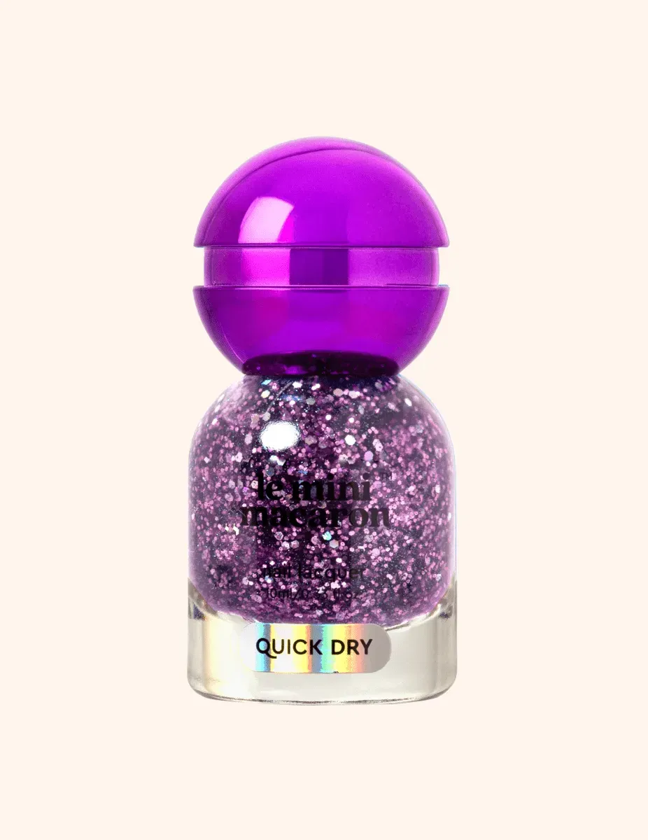 Le Mini Macaron Confetti Crush nagellack överläck glitter