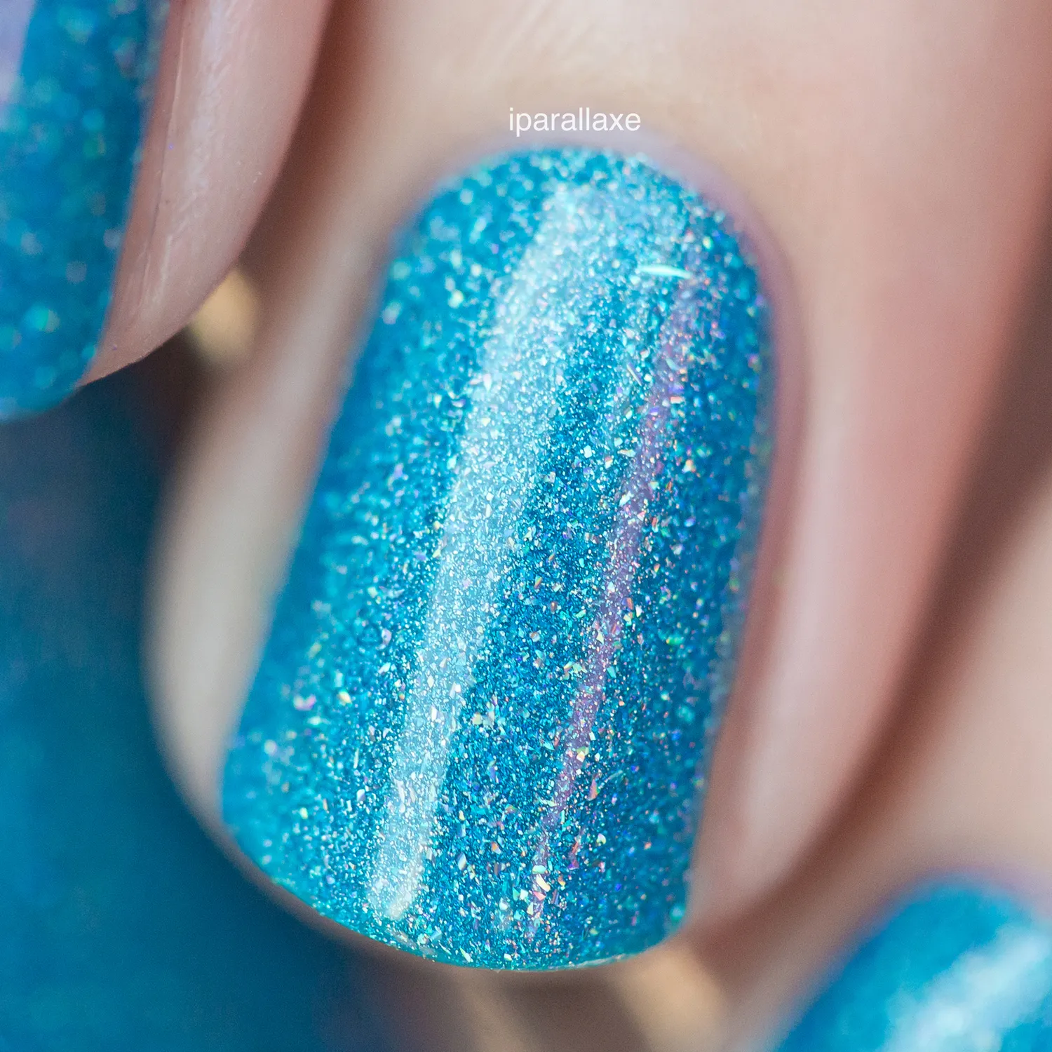 ILNP Float On nagellack aqua ultra holografiskt