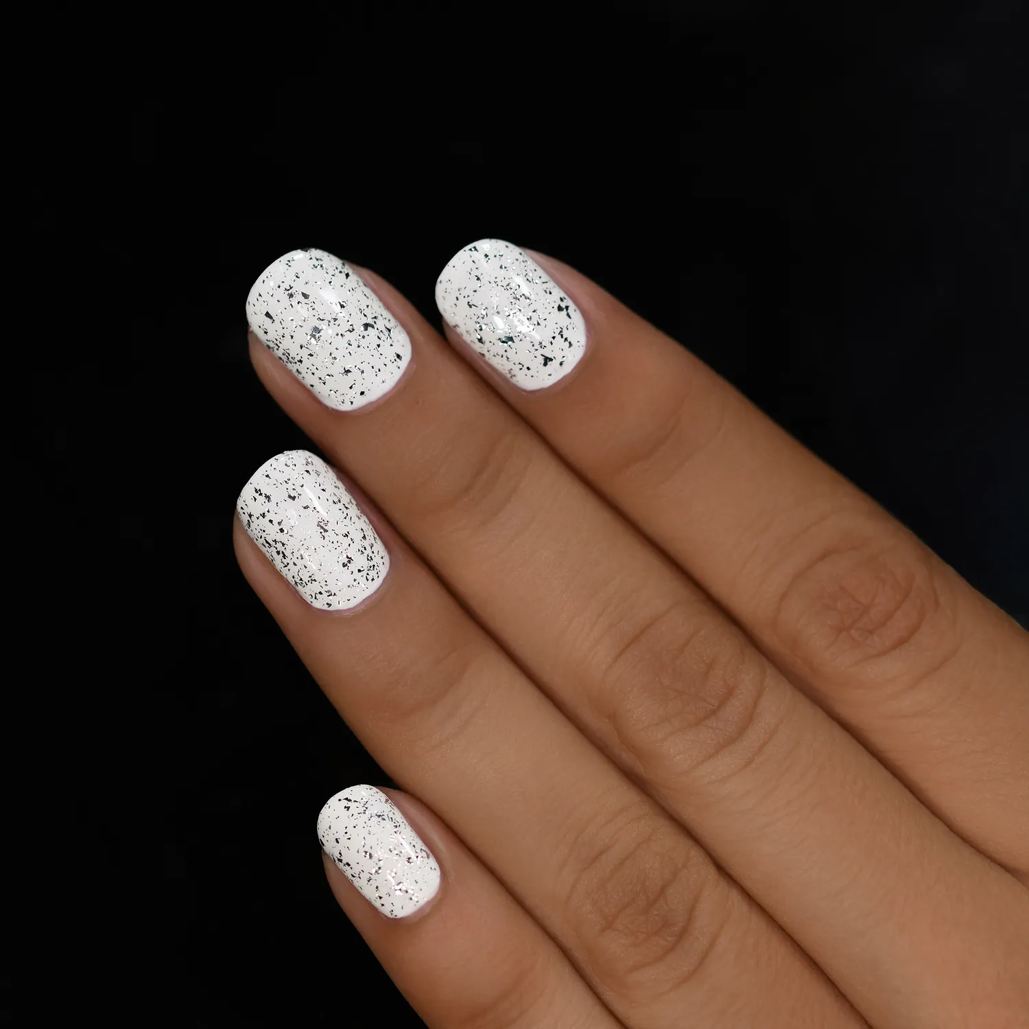 ILNP Tinsel nagellack topper silver flakes
