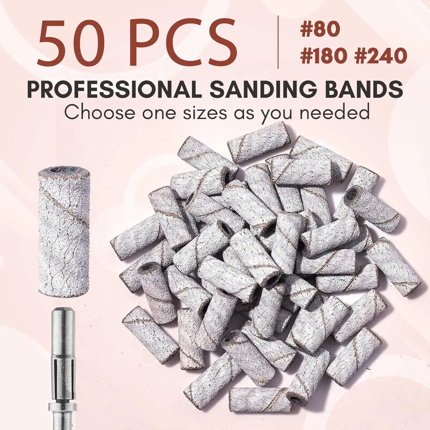 Makartt slipband #180 vita 50-pack nagelslip