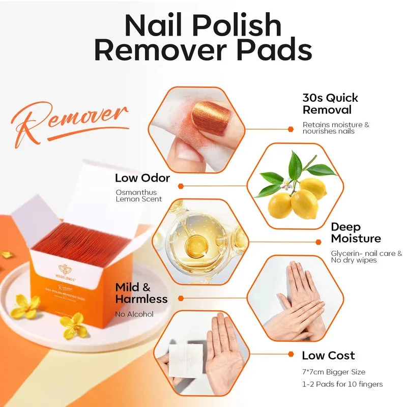 Modelones nagellacksremover pads acetonfria 50-pack