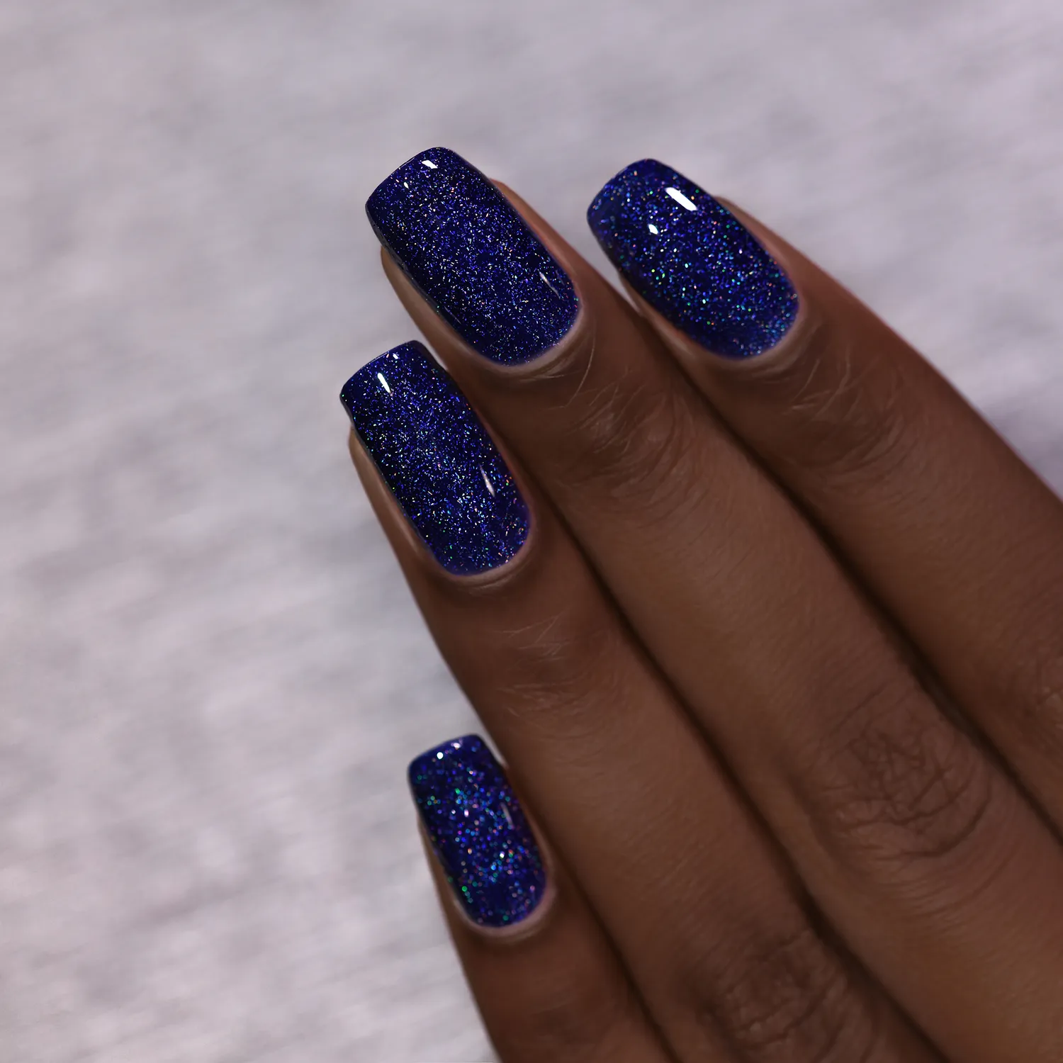 ILNP At Sea Set Sail nagellack koboltblå holo jelly