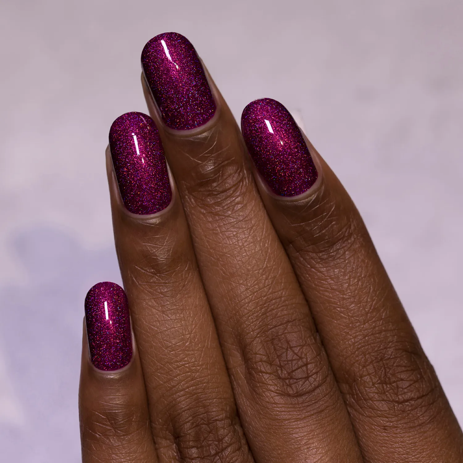 ILNP Showtime nagellack holografisk hallonröd