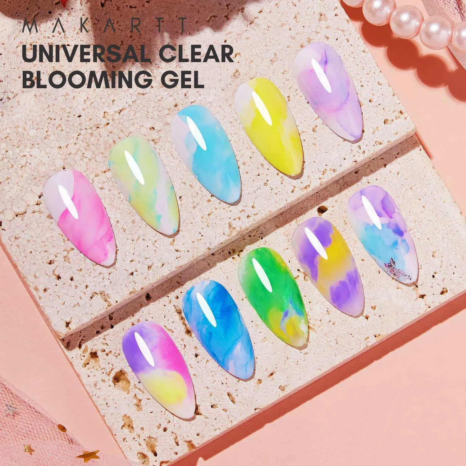 Makartt Blooming Gel Polish 15ML gellack marmor transparent