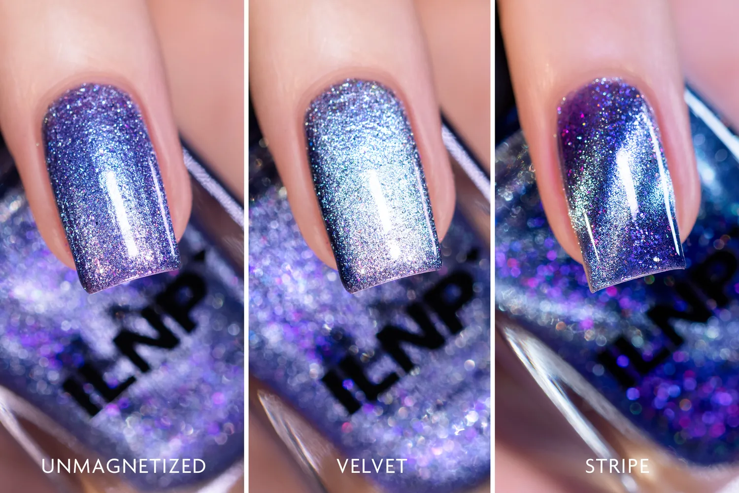 ILNP Cosmos Shooting Star nagellack magnetiskt blå