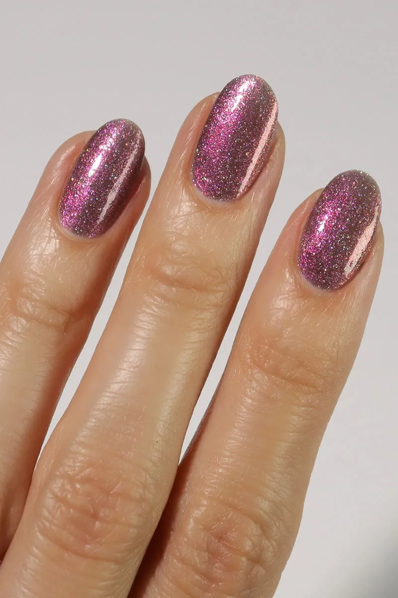 Cirque Colors Tarot nagellack rosewood taupe holo-shimmer