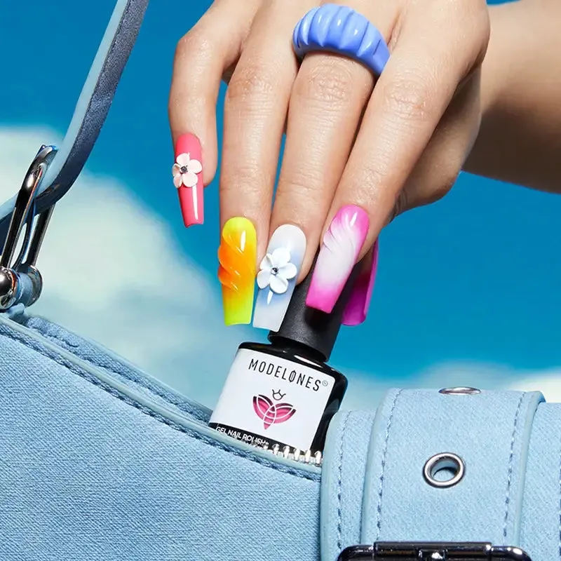 modelones Summer Lovin’ gellack 6-pack kräm och glitter