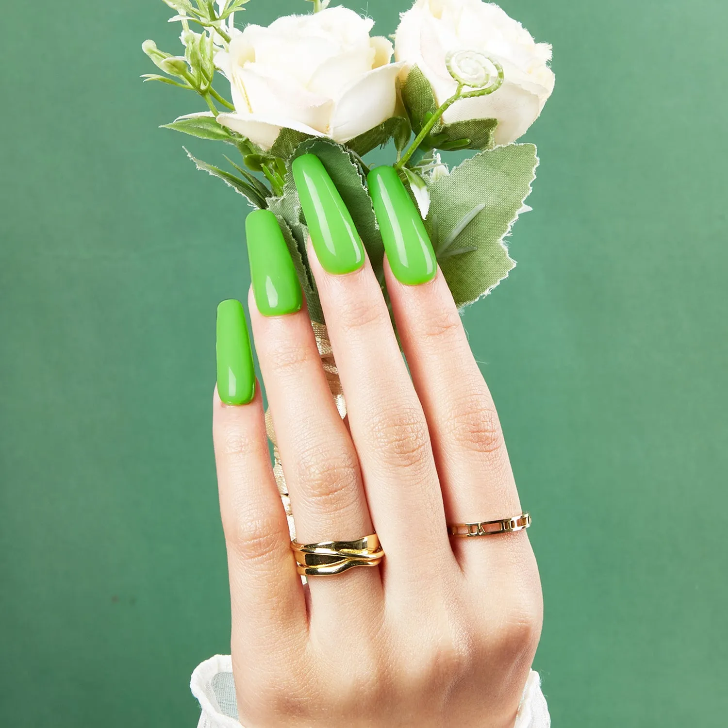 Modelones Poly Nail Gel Green Gala polygel 15g grön