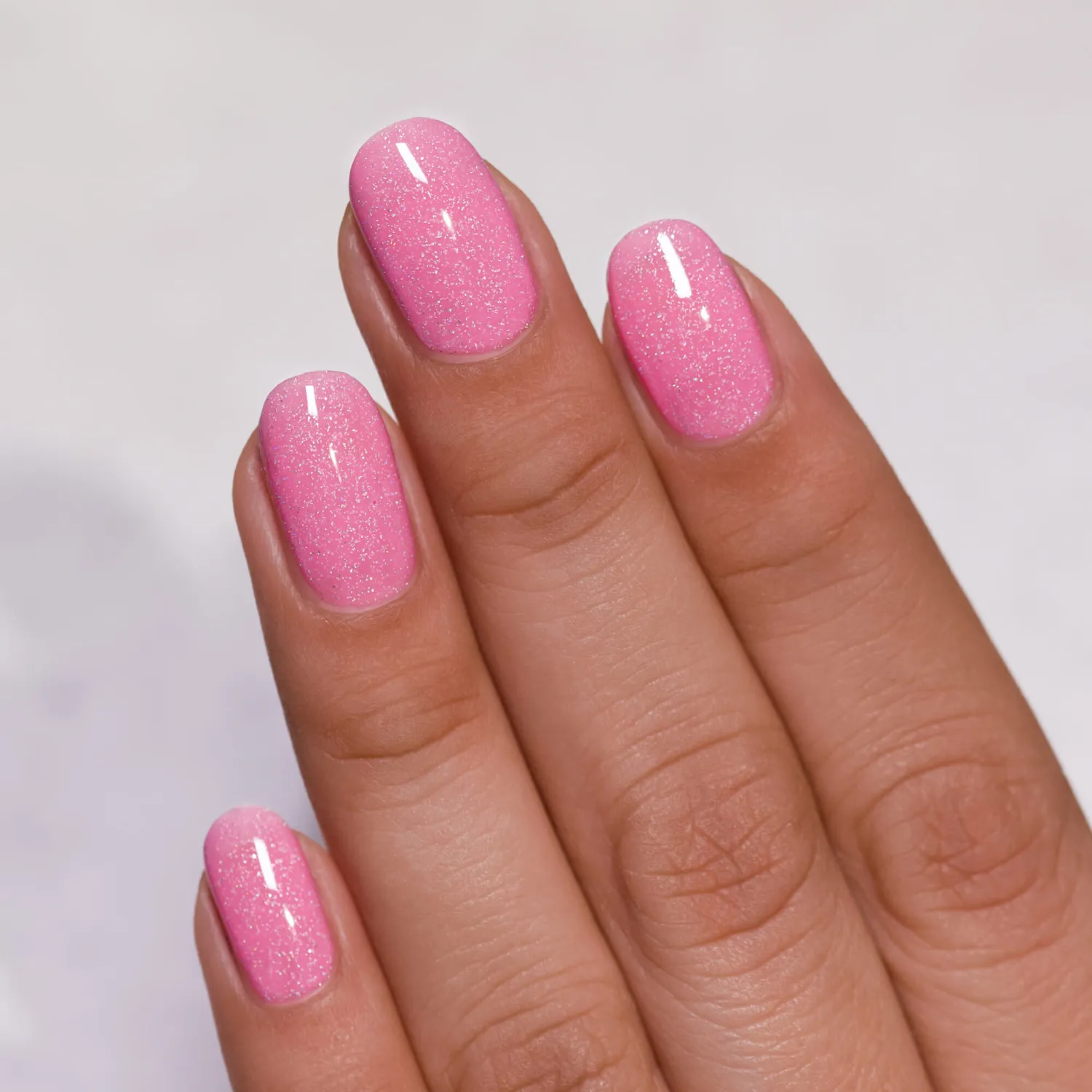 ILNP Gumdrop holografiskt nagellack bubbelgumrosa
