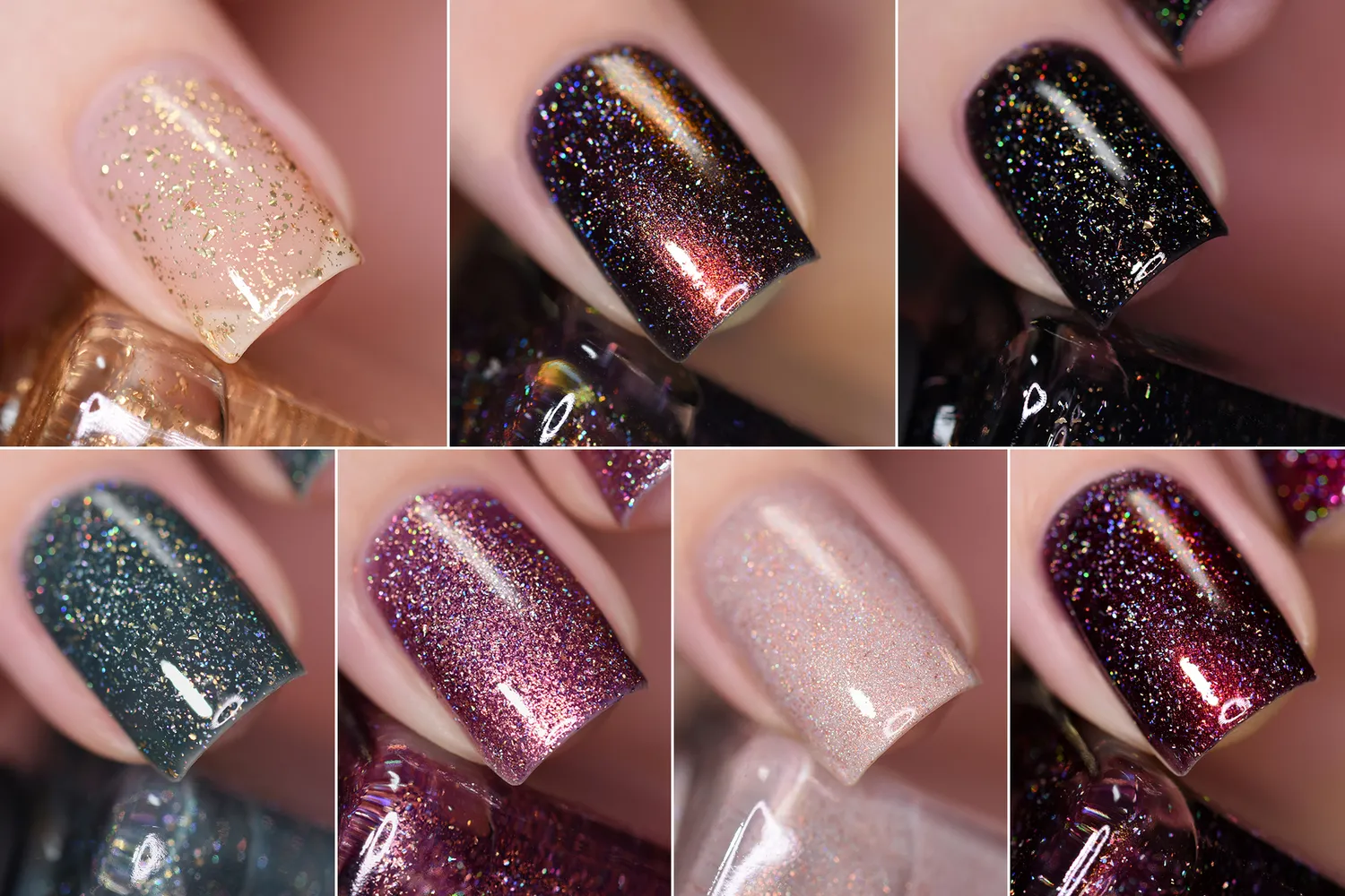 ILNP Dark Romance Collection nagellack 7-pack mörk