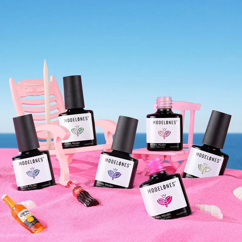 Modelones Unicorn Bliss gellack 6 färger rosa shimmer