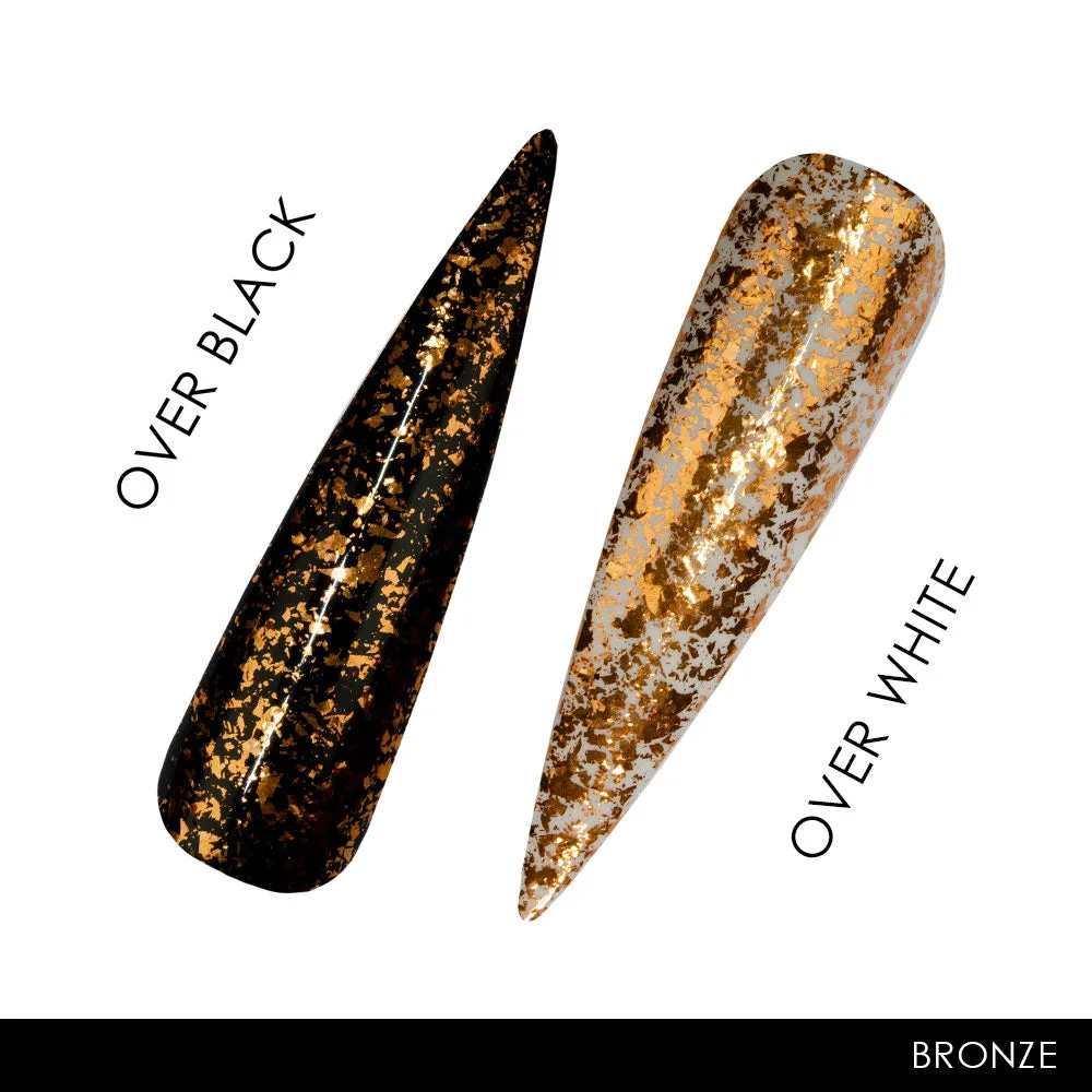 Iz Beauty Bronze Chrome Flakes nagelflagor brons