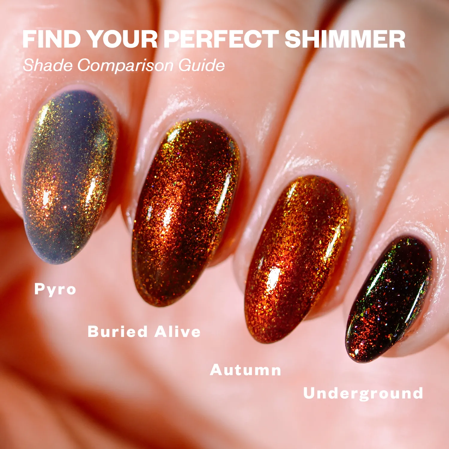 ILNP Buried Alive nagellack orange skimmer brun