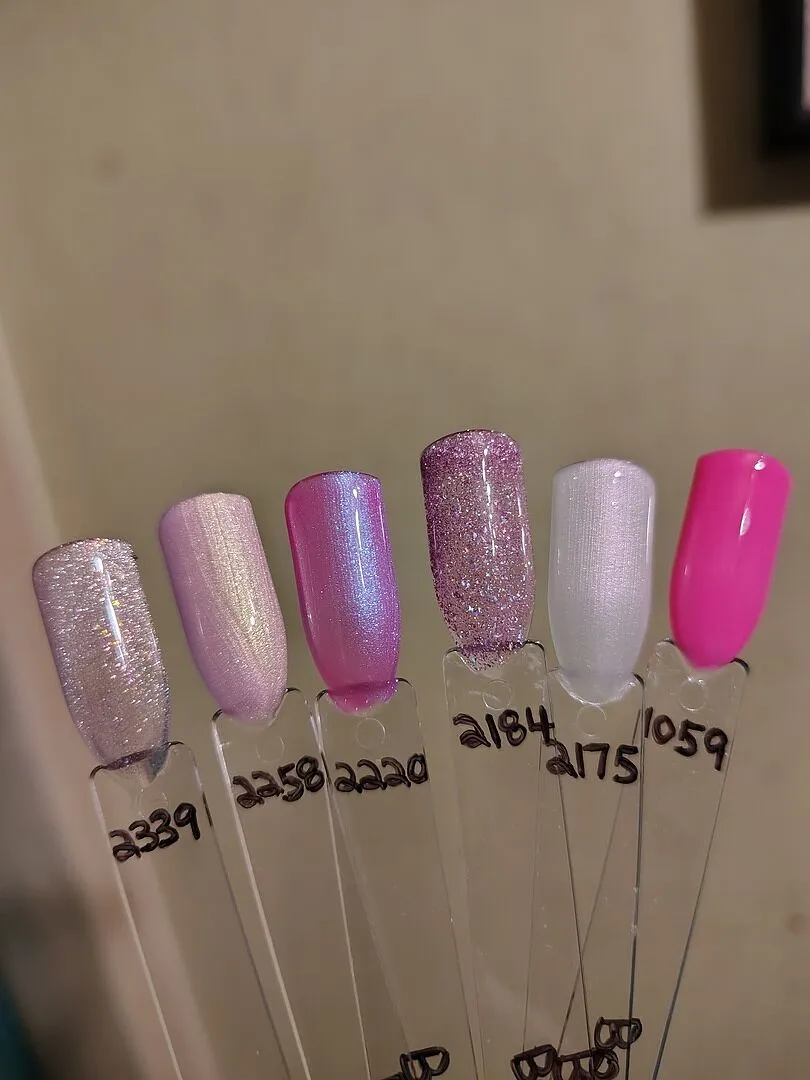 modelones Pink Dust gellack 6-pack glitter rosa
