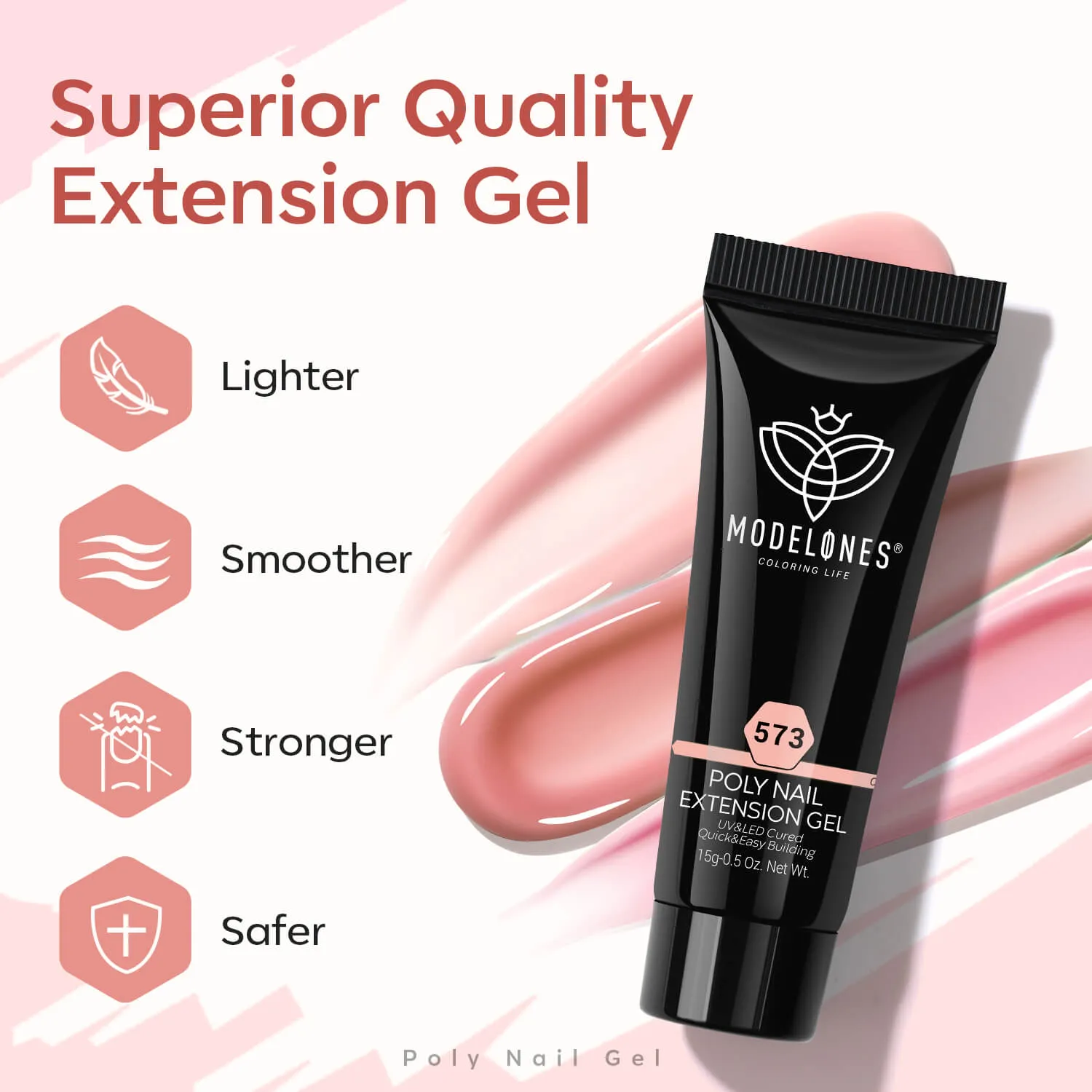 Modelones Delicate Love polygel kit rosa jelly