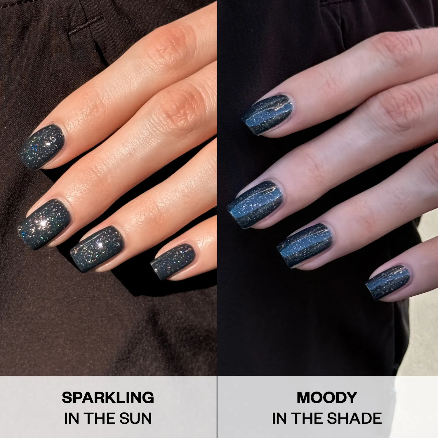 ILNP Stone Bridge nagellack grå kopparflakes