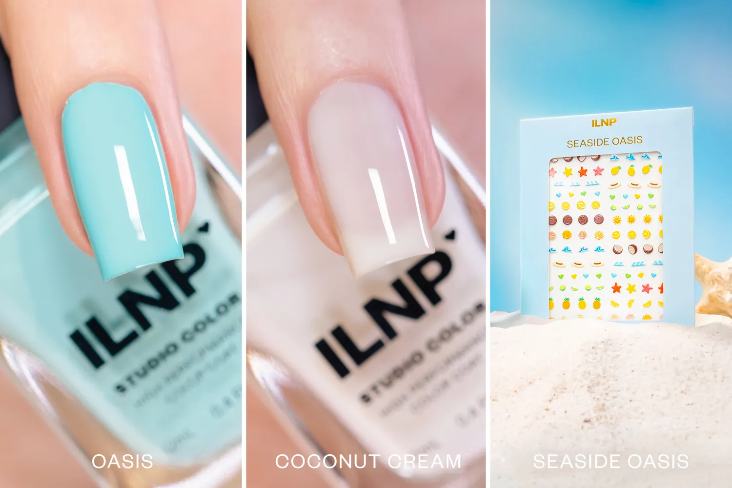 ILNP Beach Day Bundle nagellack 3-pack somrigt