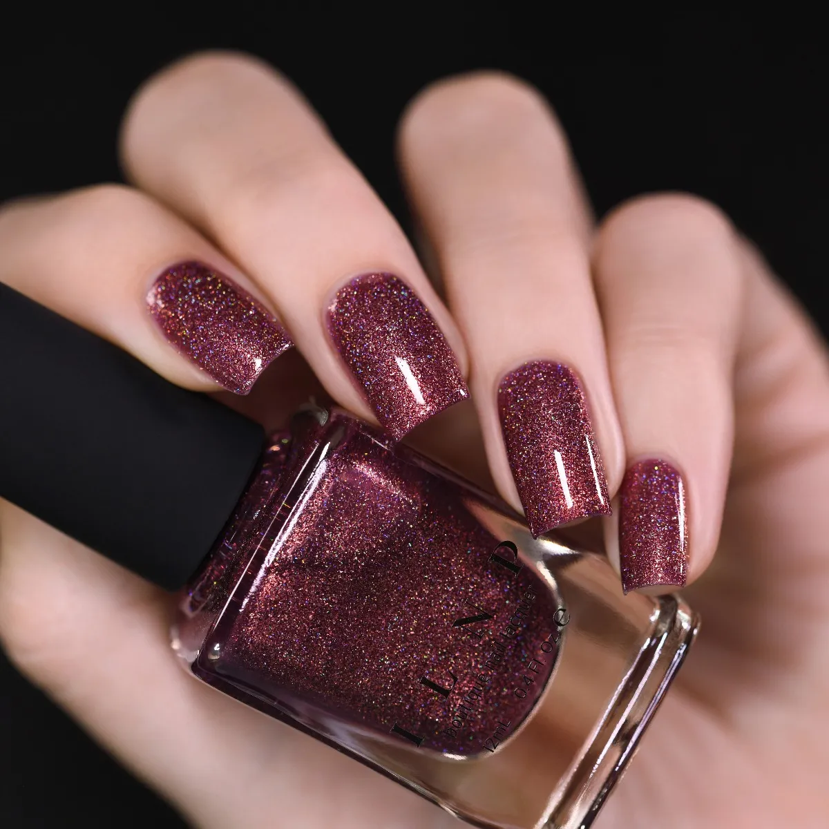 ILNP Bloodline nagellack marsala holografisk