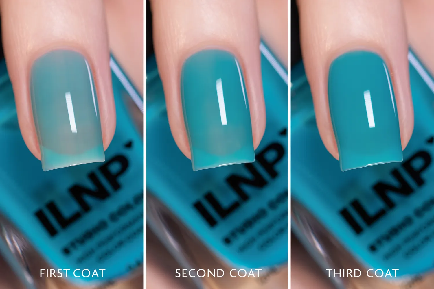 ILNP Watercolor Turquoise Water nagellack turkos jelly