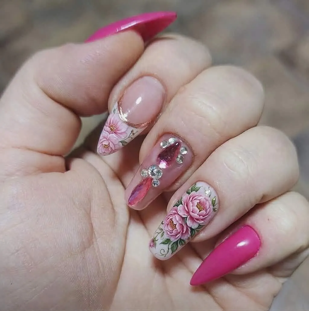 Modelones Fall in Love gellackset 6 färger glitter rosa