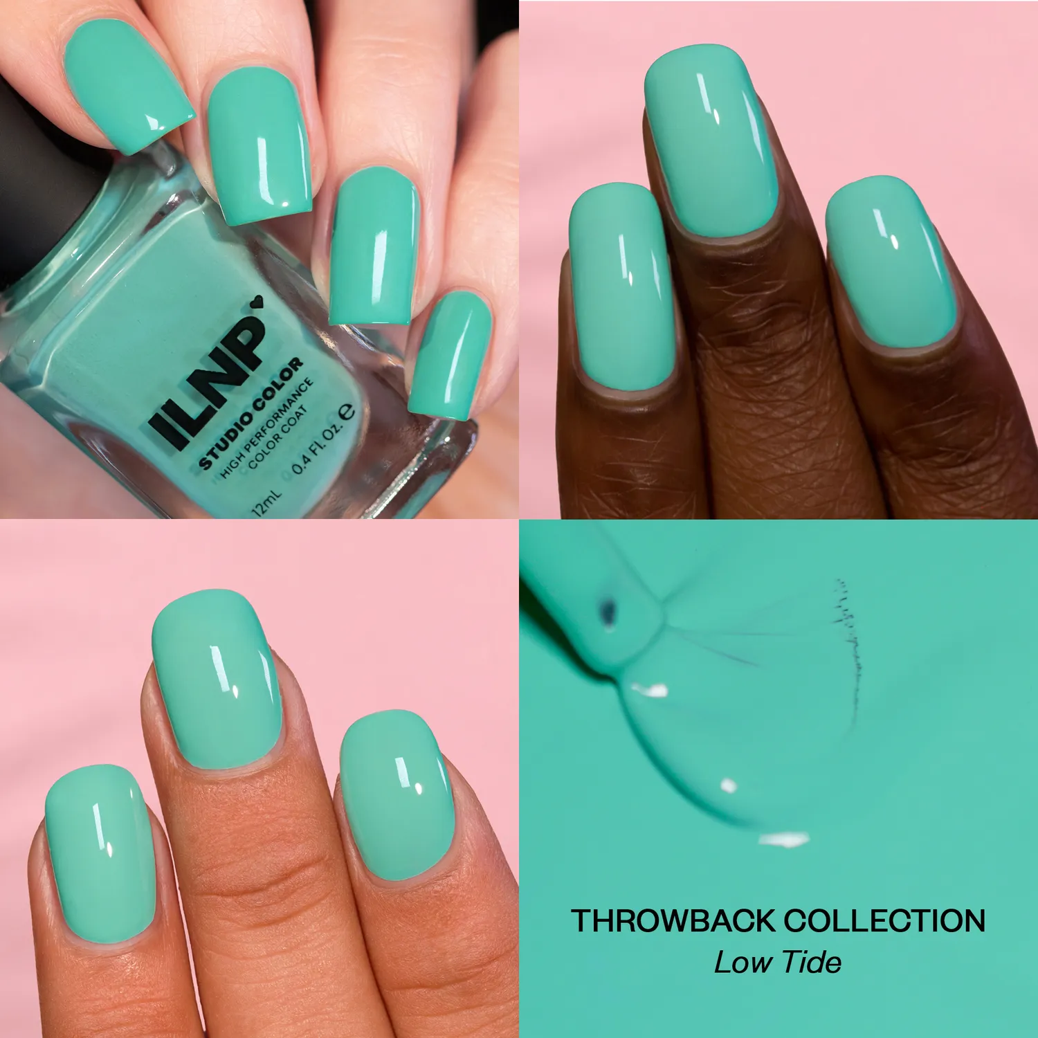 ILNP Throwback Low Tide nagellack turkos kräm