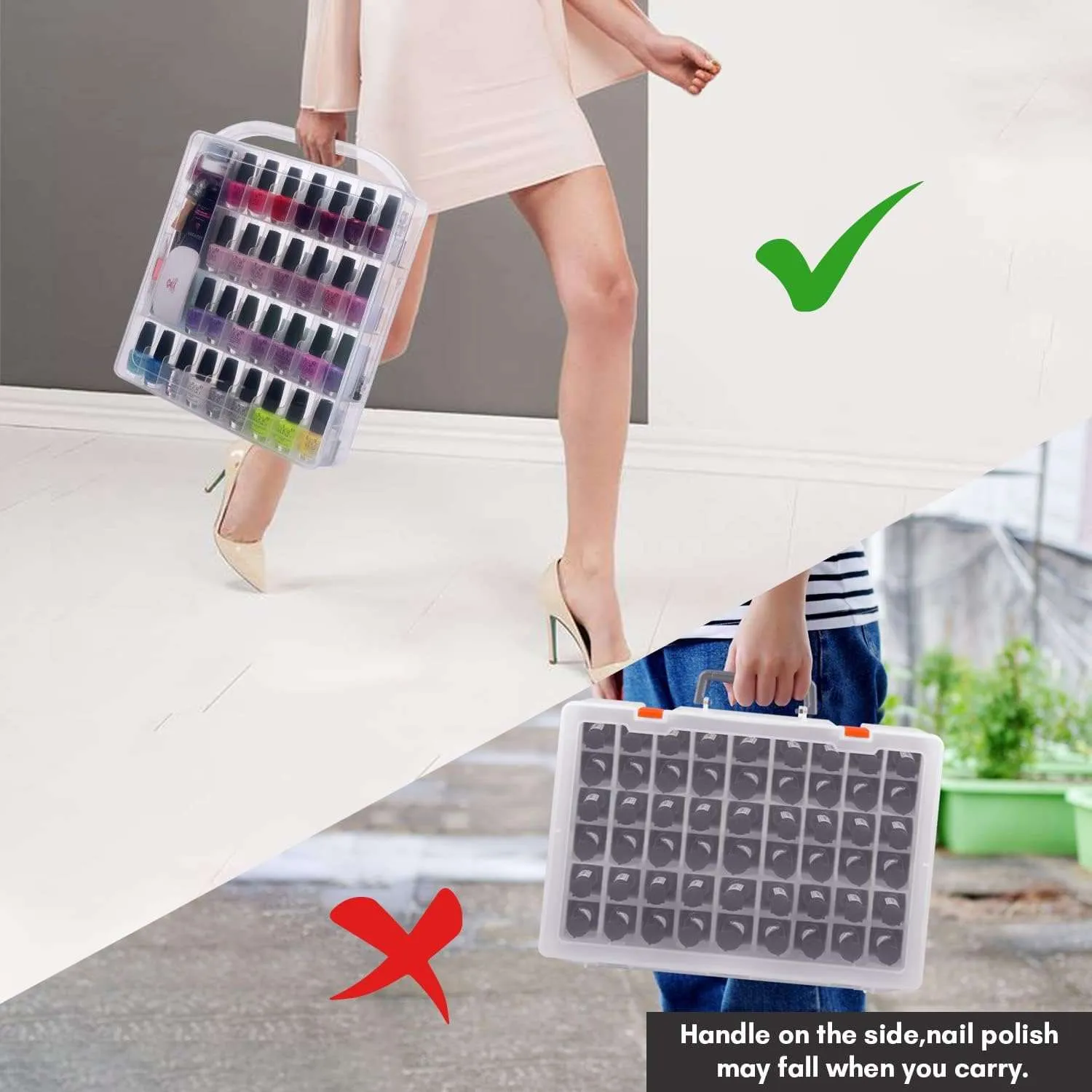 Makartt Nail Polish Organizer förvaring 60 transparent