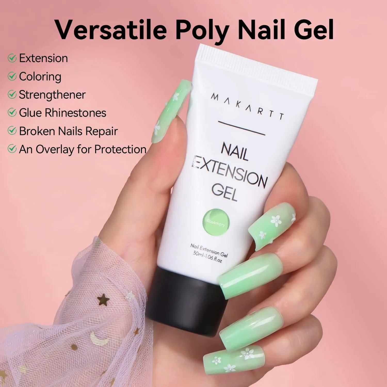 Makartt Poly Nail Gel polygel 2-pack blå grön 30 ml
