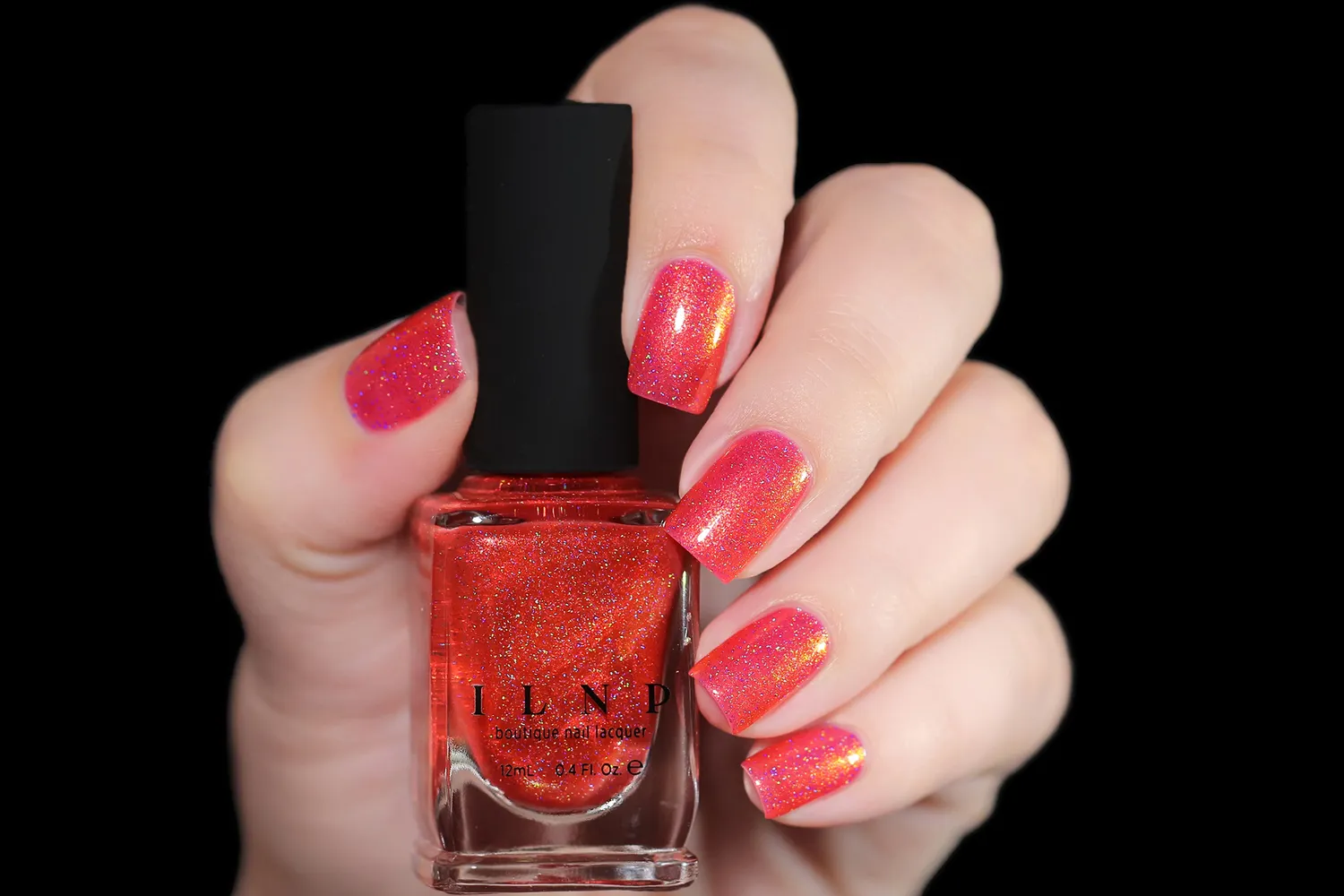 ILNP On Location nagellack orange korall holografiskt