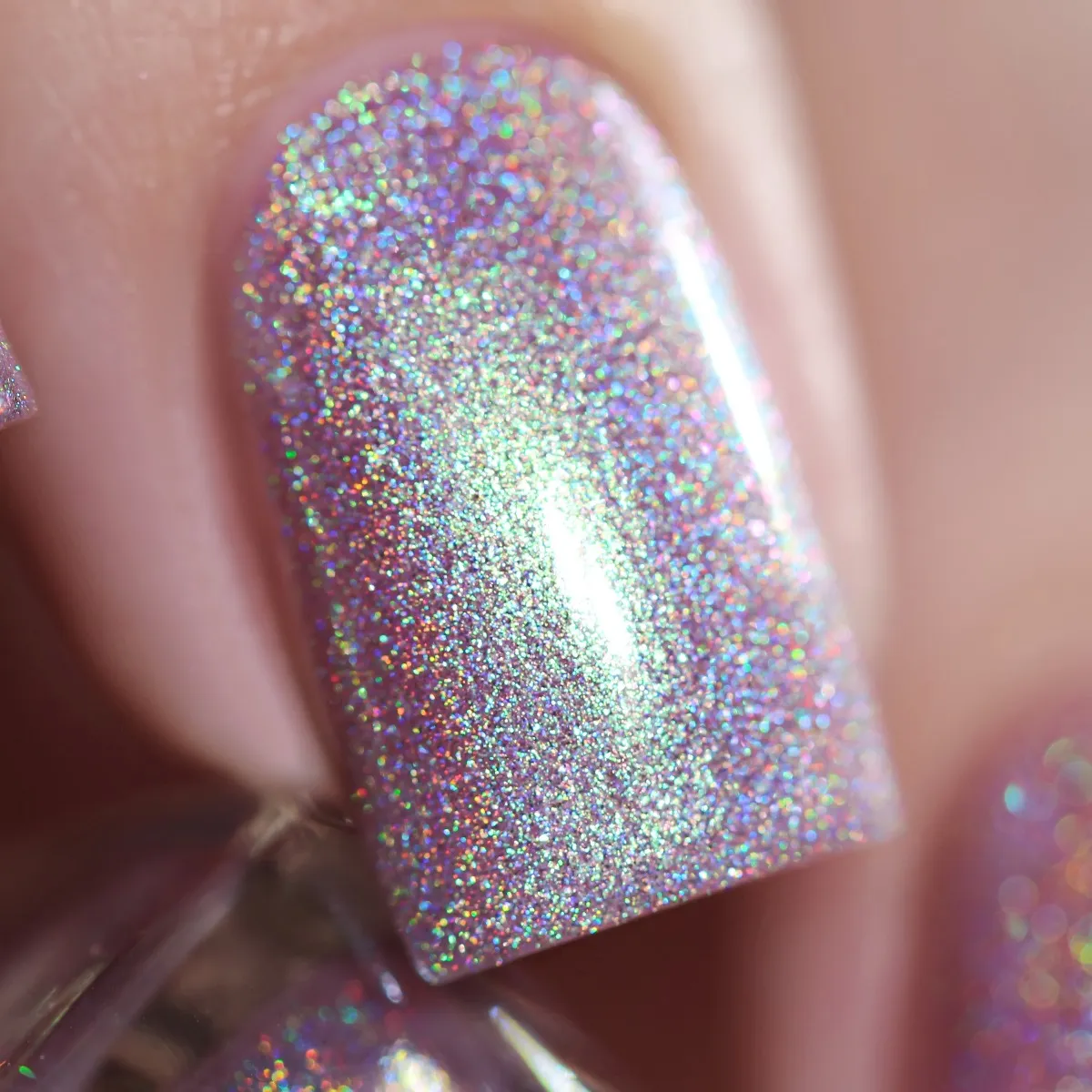 ILNP Talk It Up nagellack rosa grönt holo