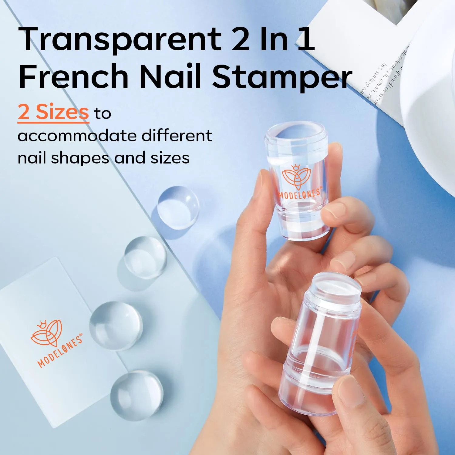 modelones French Manicure stamper set 6 delar silikon