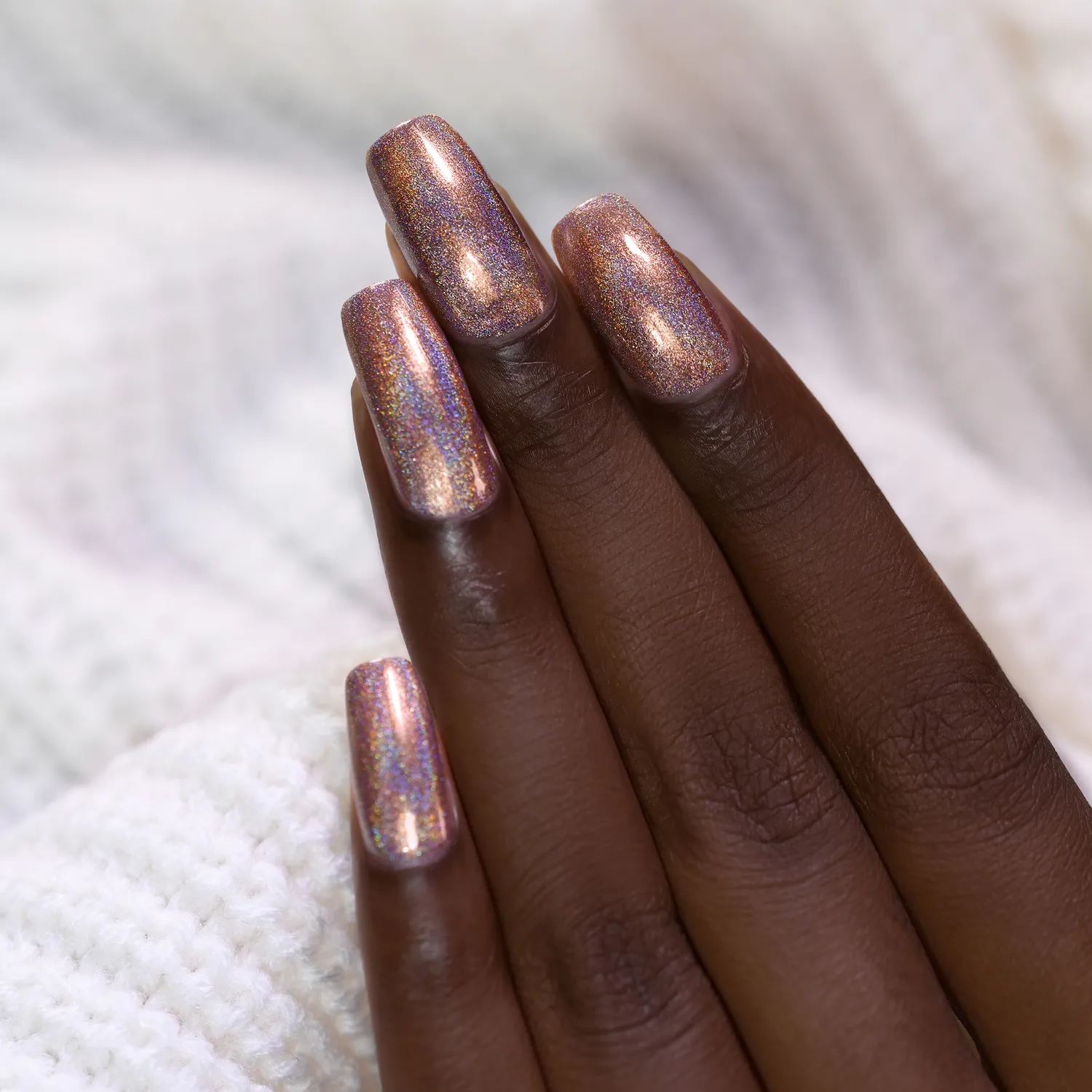ILNP Chai Latte nagellack holografisk mocka