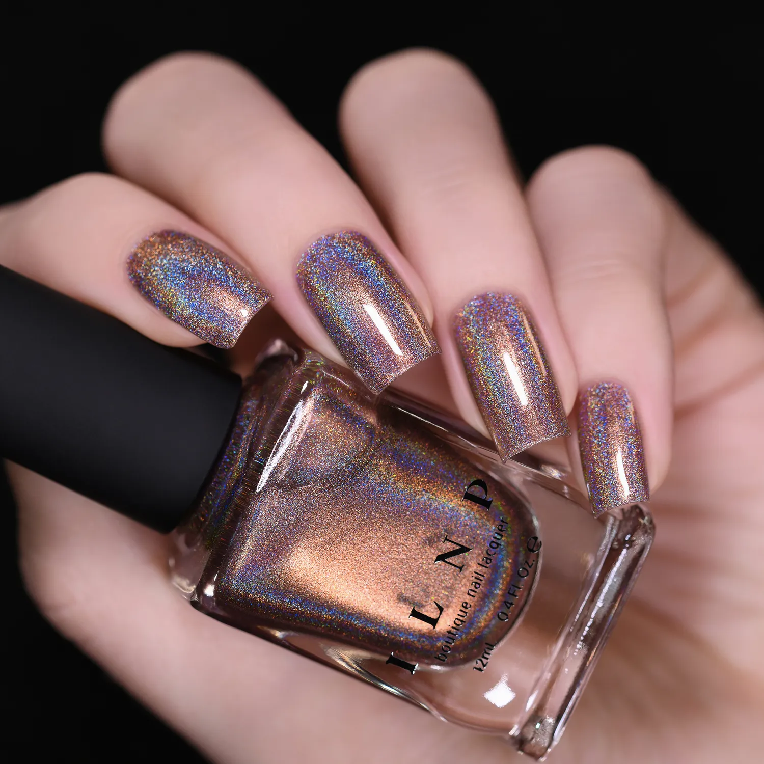 ILNP Chai Latte nagellack holografisk mocka
