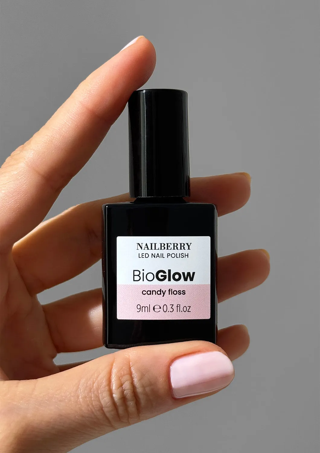Nailberry BioGlow Candy Floss nagellack 9ml rosa