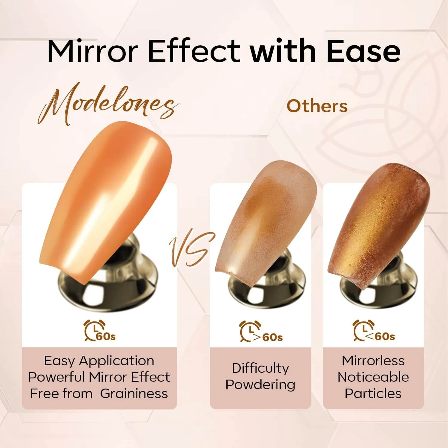 Modelones Chrome Powder Top Coat gellack 10 ml spegelglans