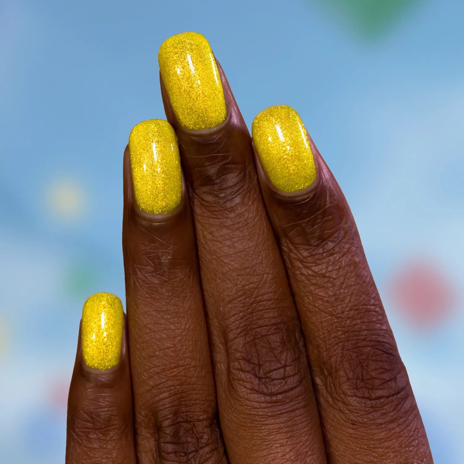 ILNP Peek-A-Boo nagellack 12 ml gult jelly glitter