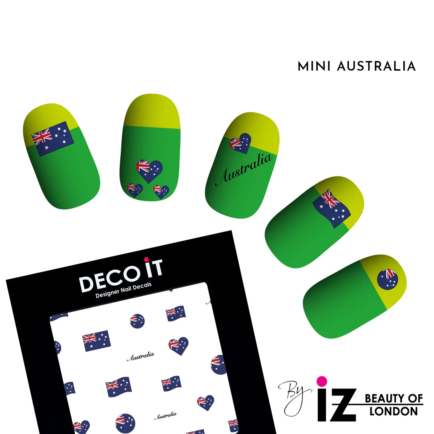 Iz Beauty mini nageldekaler 30-pack australien