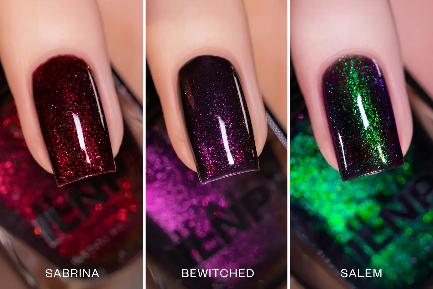 ILNP Black Cat Bundle nagellack 3-pack mörk