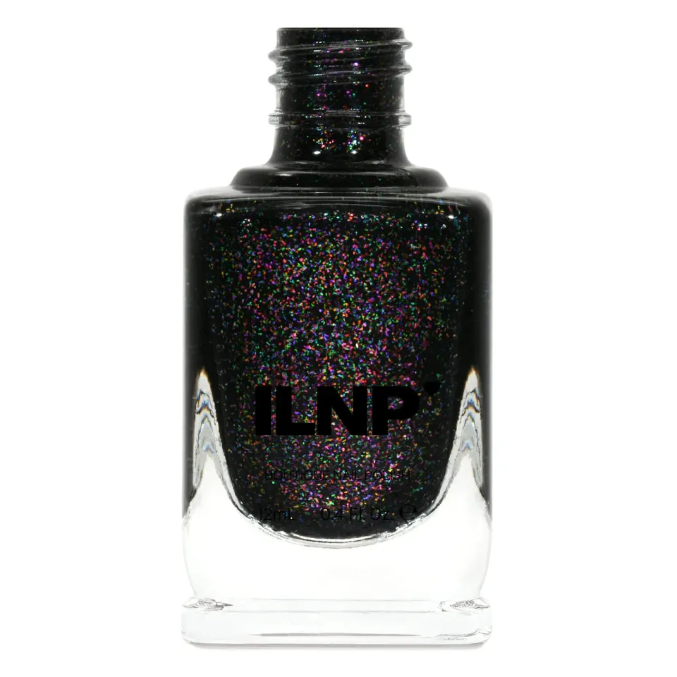ILNP Cursed nagellack svart jelly shimmer
